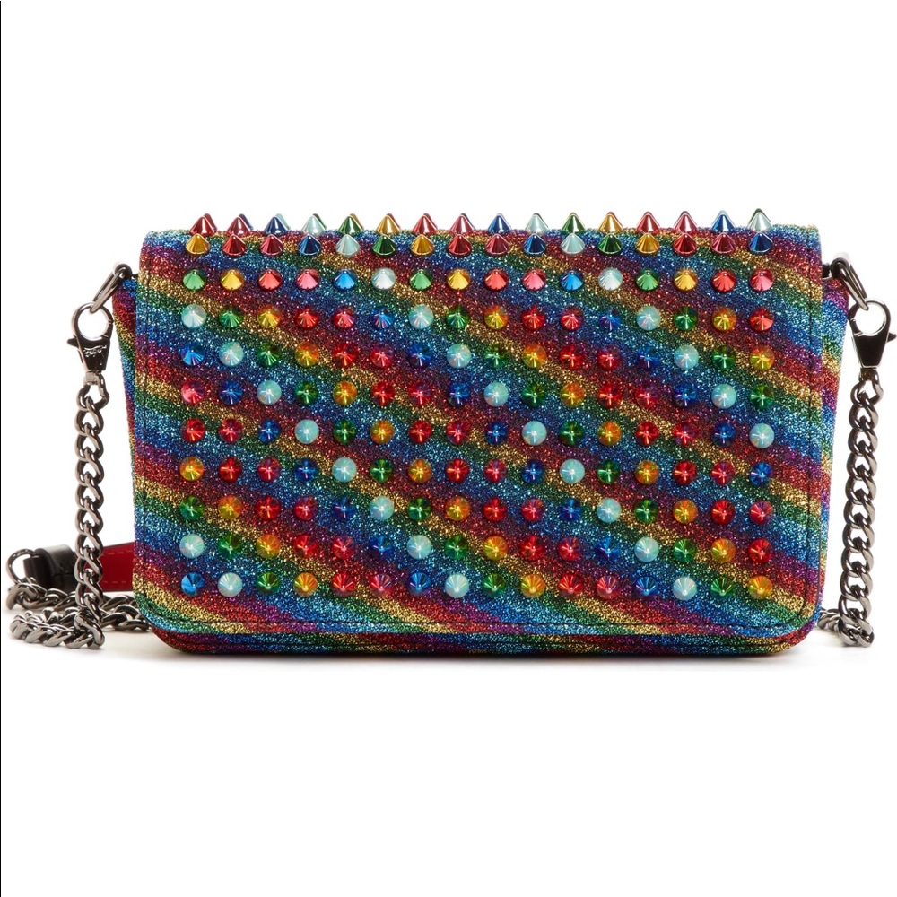 ✌🏼SOLD! Louboutin Zoompouch Lurex Arc en Ciel